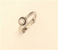 Anneau MONILE Femme in Platine Diamante 0.12 Ct AN2611P-14 - AN2611P-14